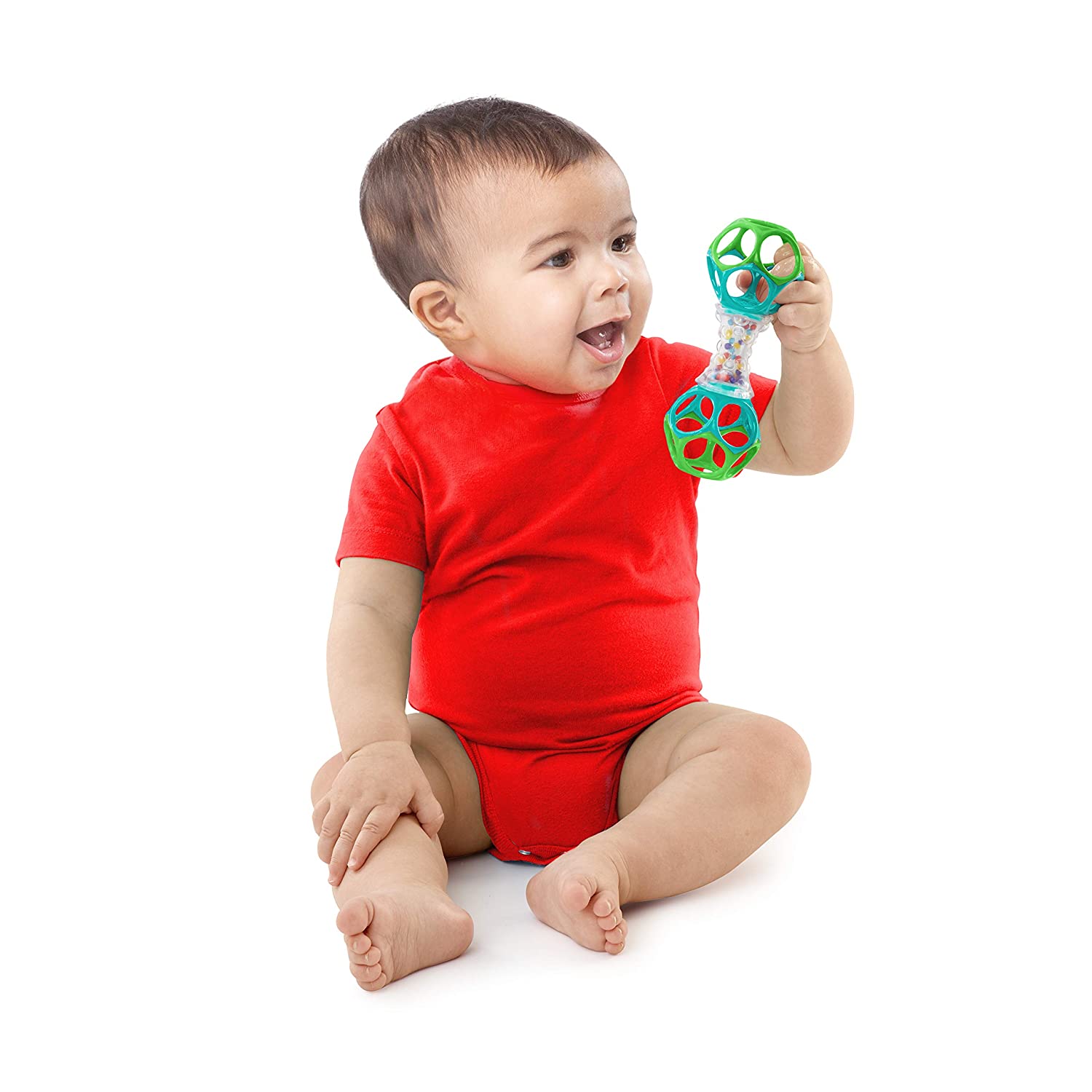 Bright Starts Rattle and Shake Barbell Toy - Pretty in Pink, Ages 3 Months + - Image 5